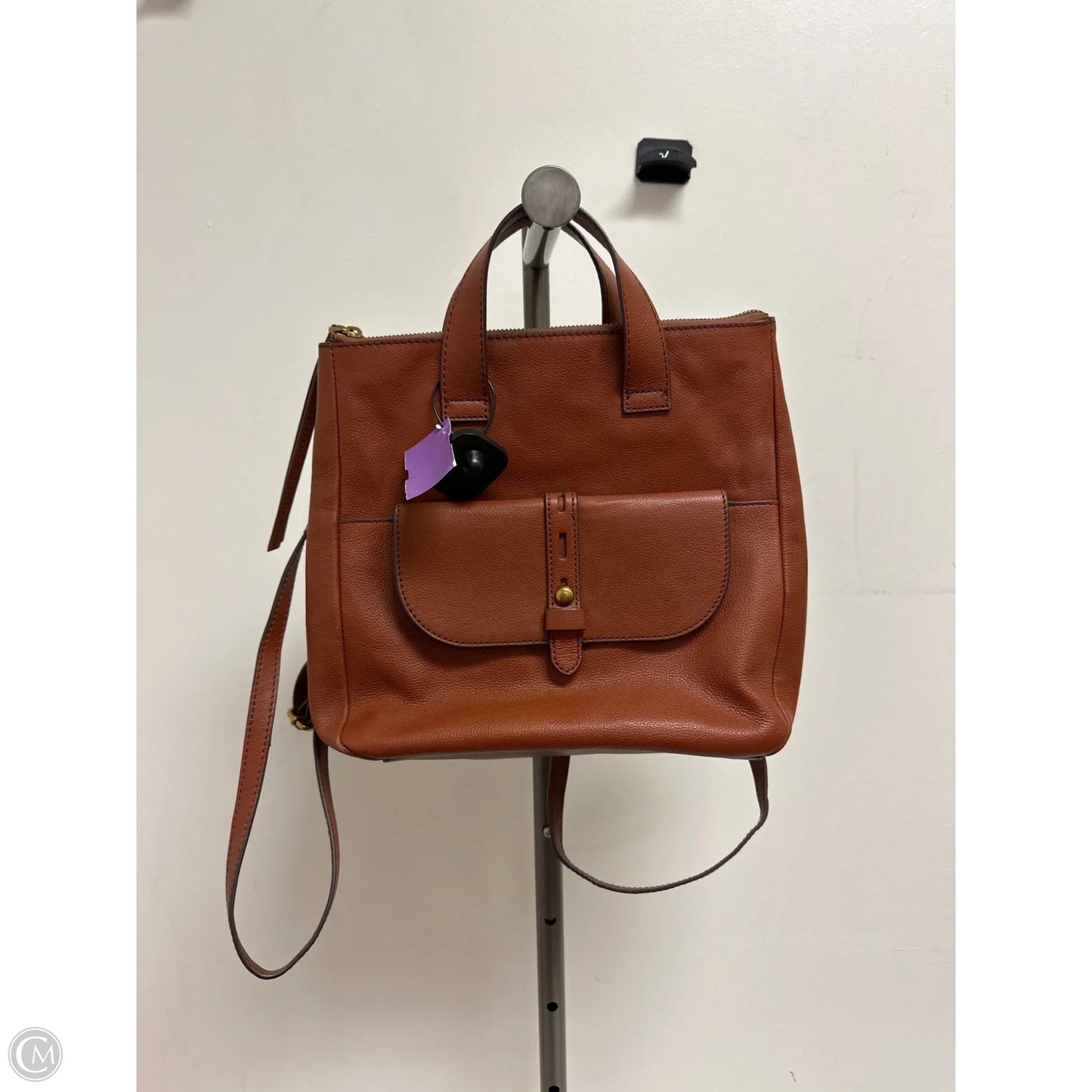 Backpack Leather By Fossil, Size: Medium