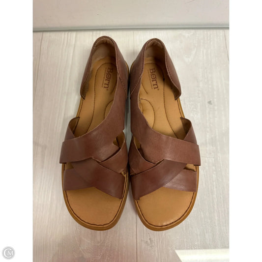 Sandals Flats By Born In Brown, Size: 9