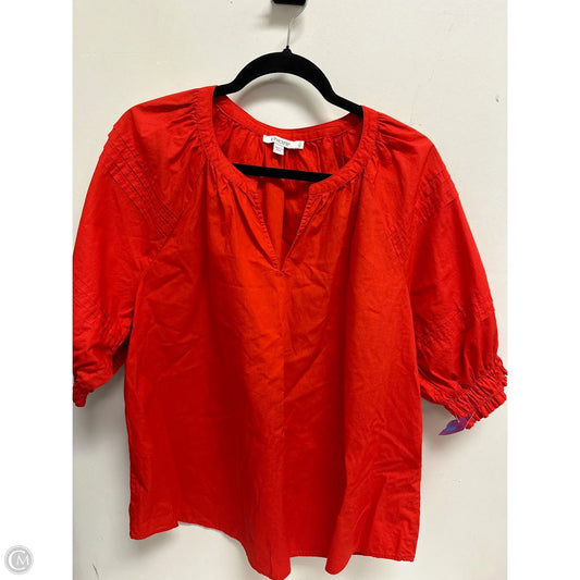 Top Short Sleeve By Chicos In Red, Size: L