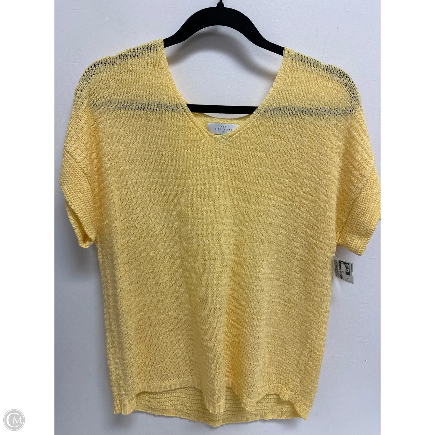 Top Short Sleeve By New Directions In Yellow, Size: Xl