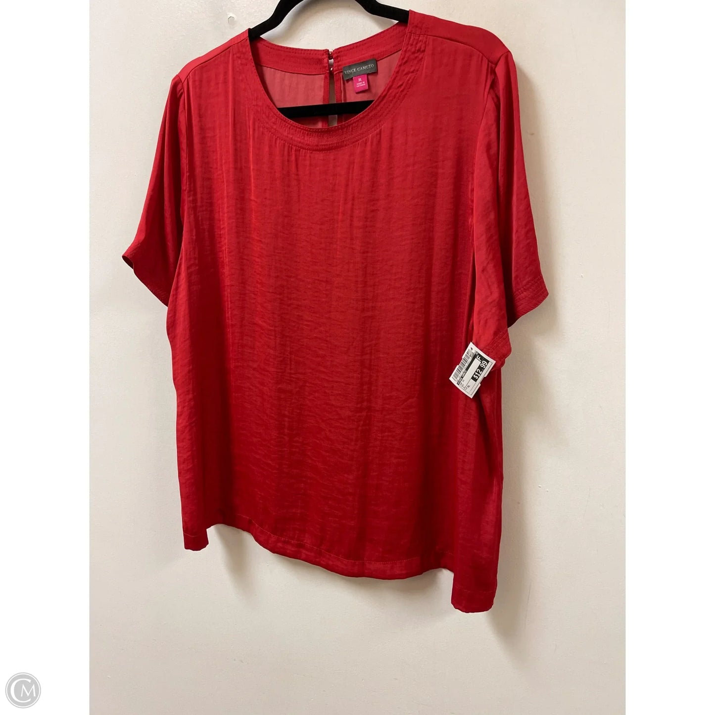 Top Short Sleeve By Vince Camuto In Red, Size: Xl