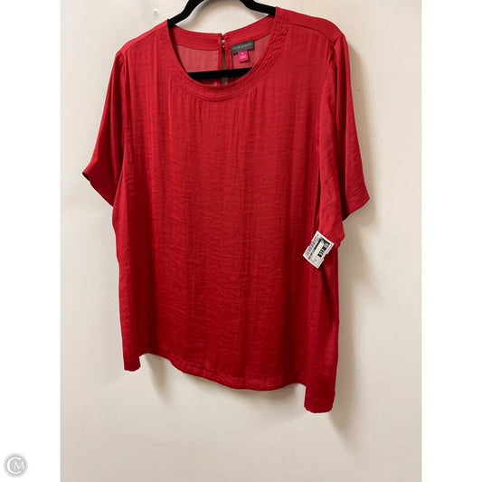 Top Short Sleeve By Vince Camuto In Red, Size: Xl