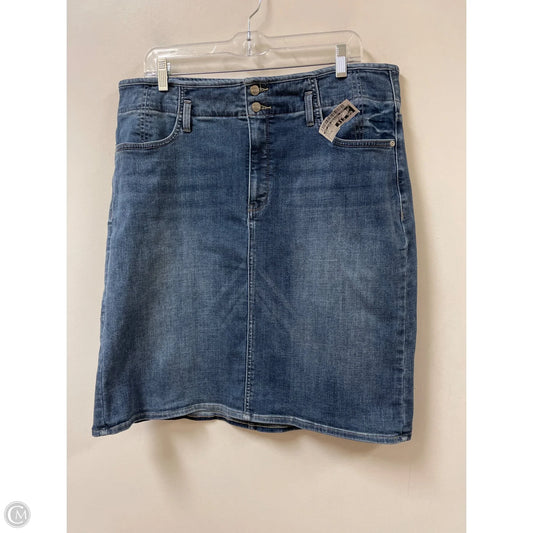 Skirt Mini & Short By Not Your Daughters Jeans In Blue Denim, Size: 16