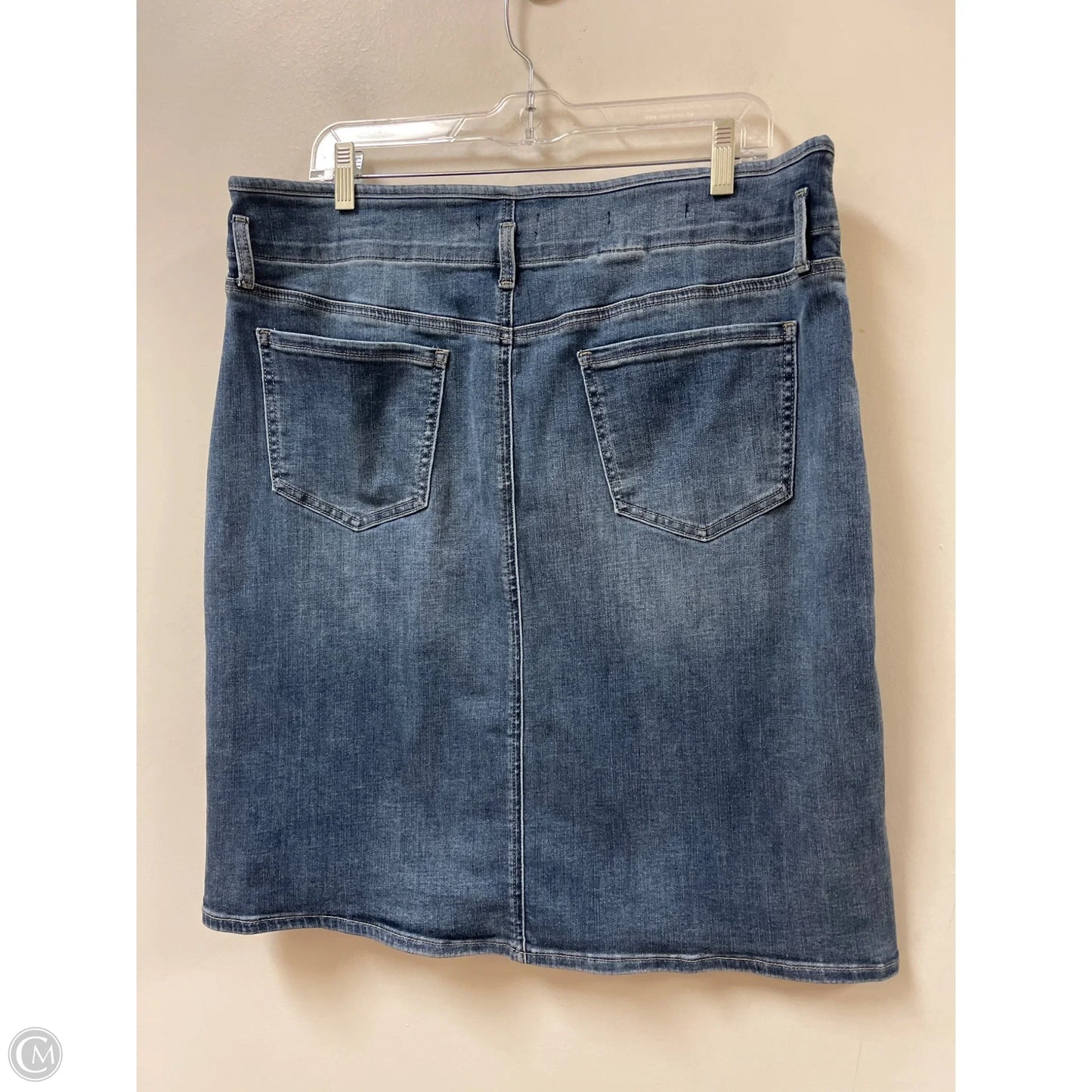 Skirt Mini & Short By Not Your Daughters Jeans In Blue Denim, Size: 16