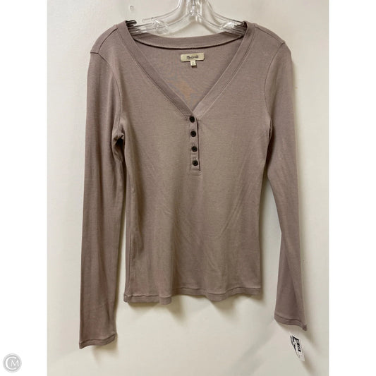Top Long Sleeve By Madewell In Tan, Size: S