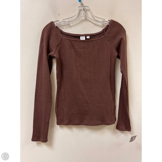 Top Long Sleeve By Gap In Brown, Size: S