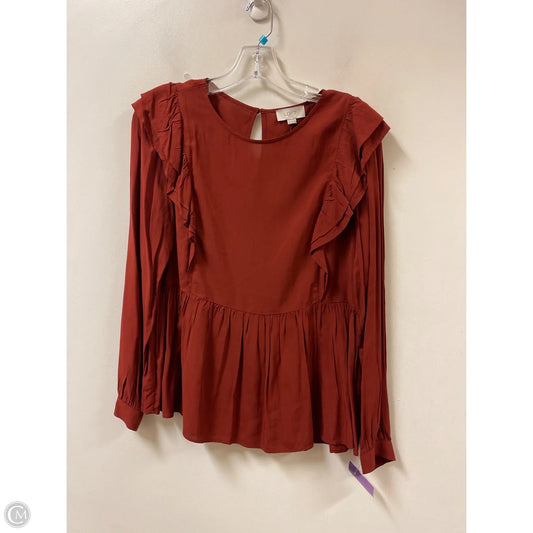 Top Long Sleeve By Loft In Red, Size: Xs