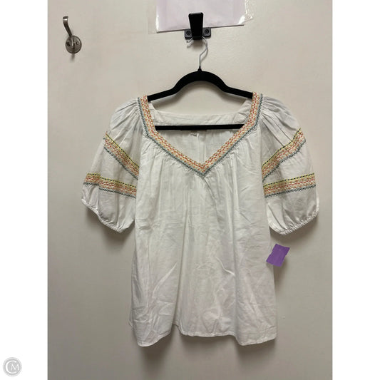 Top Short Sleeve By Loft In White, Size: Xs