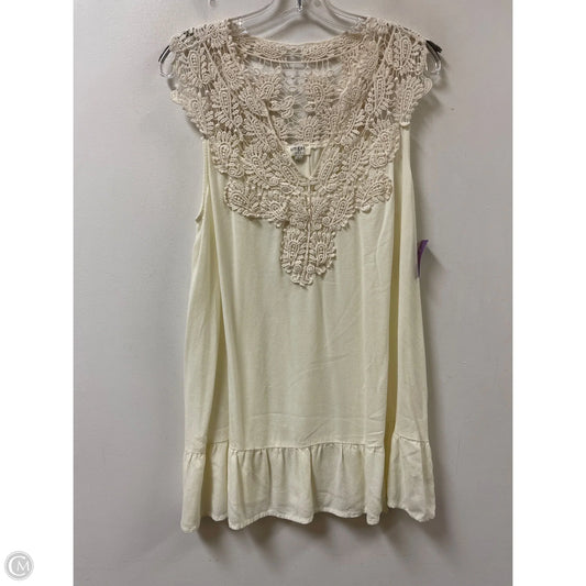 Tunic Sleeveless By Umgee In Cream, Size: L
