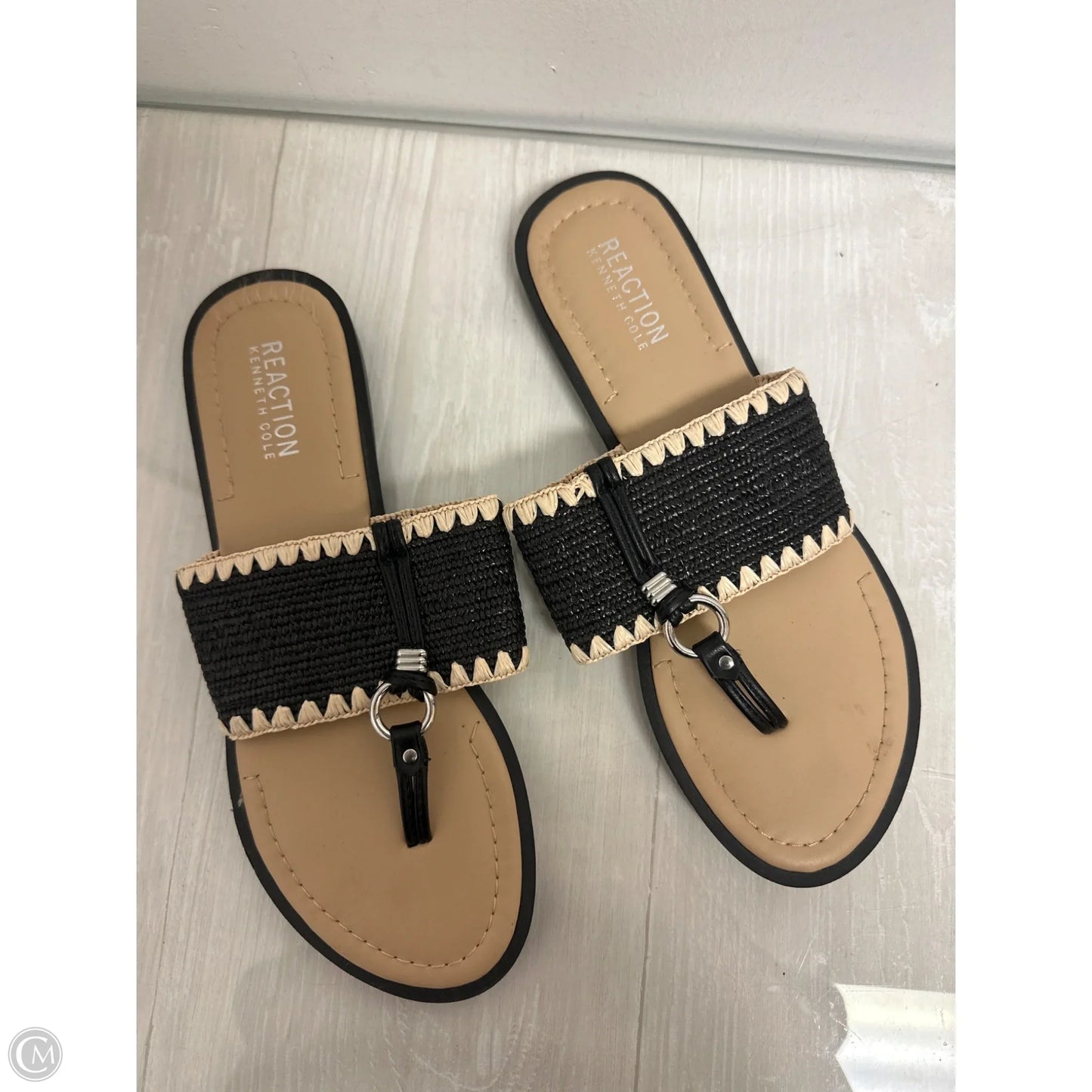 Sandals Flip Flops By Kenneth Cole Reaction In Black, Size: 9