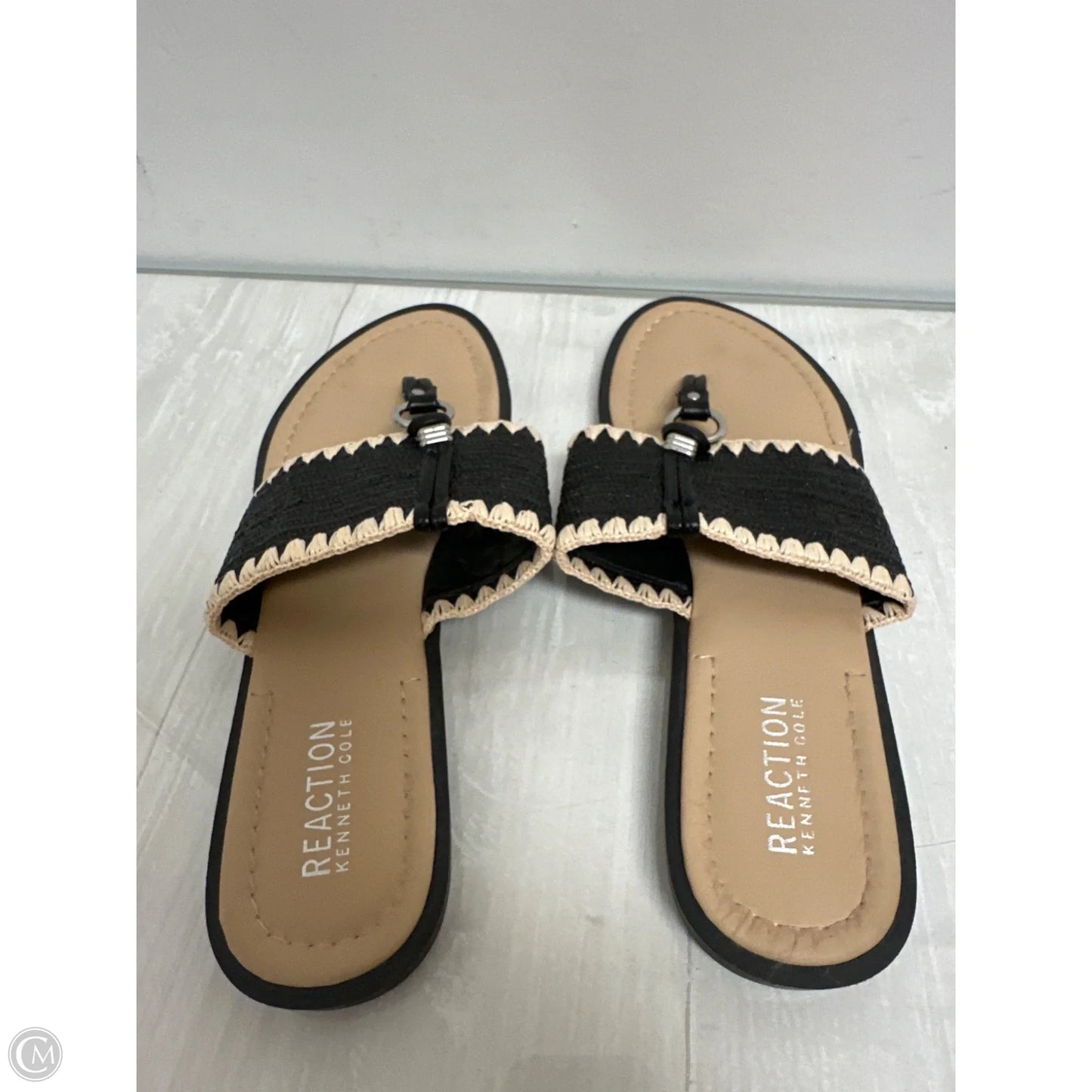 Sandals Flip Flops By Kenneth Cole Reaction In Black, Size: 9