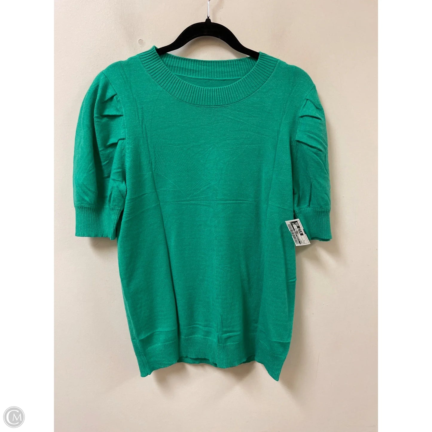 Sweater Short Sleeve By Clothes Mentor In Green, Size: L