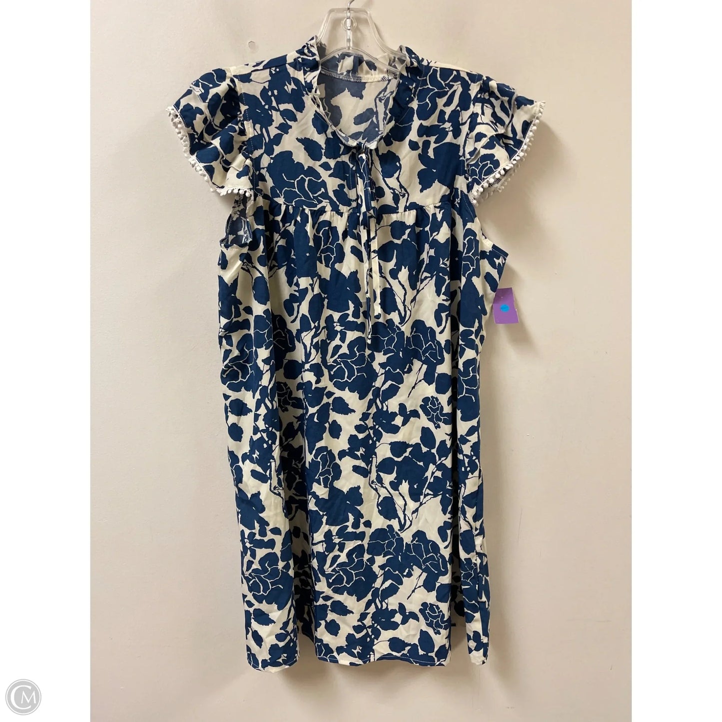 Dress Casual Midi By Clothes Mentor In Blue, Size: L