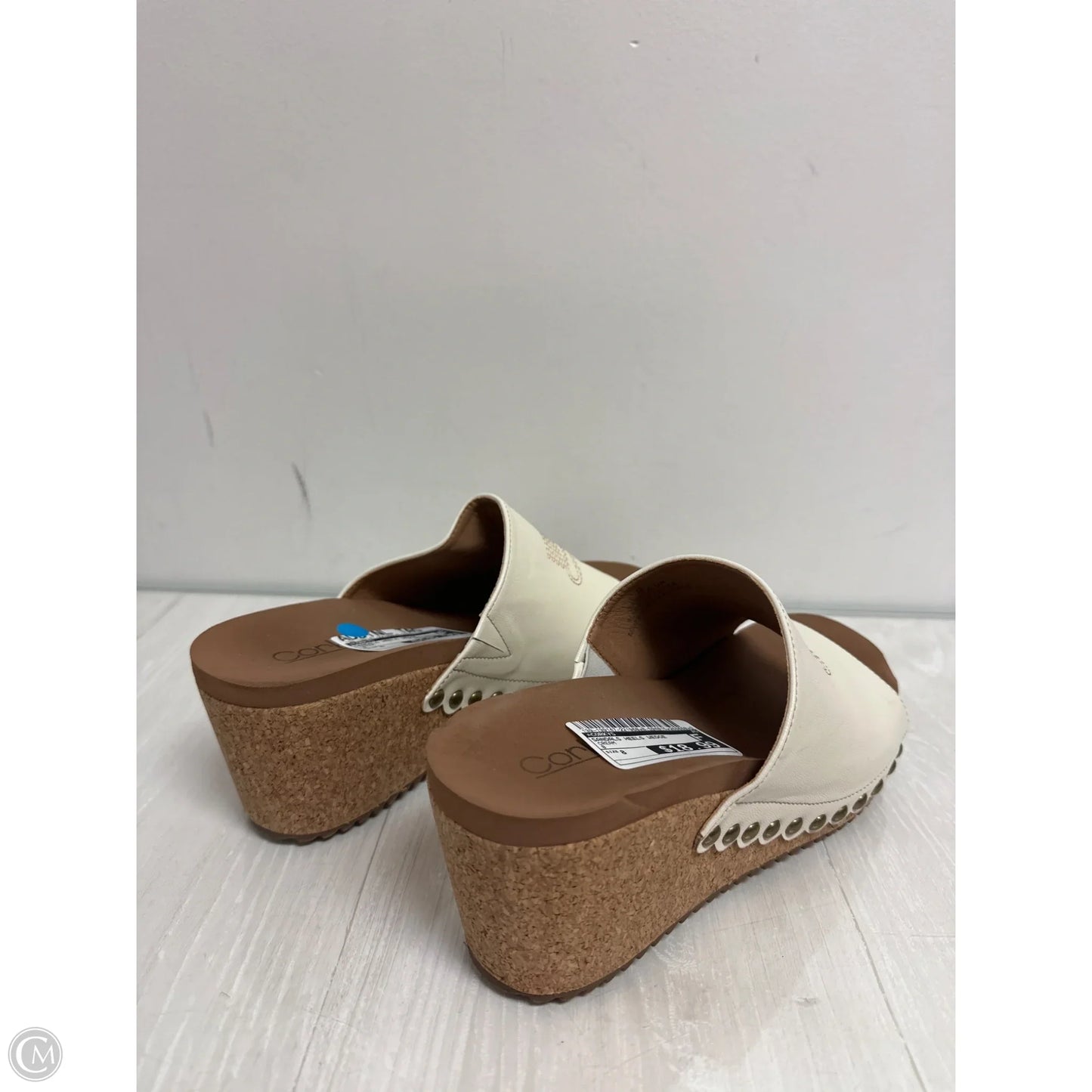 Sandals Heels Wedge By Corkys In Cream, Size: 8