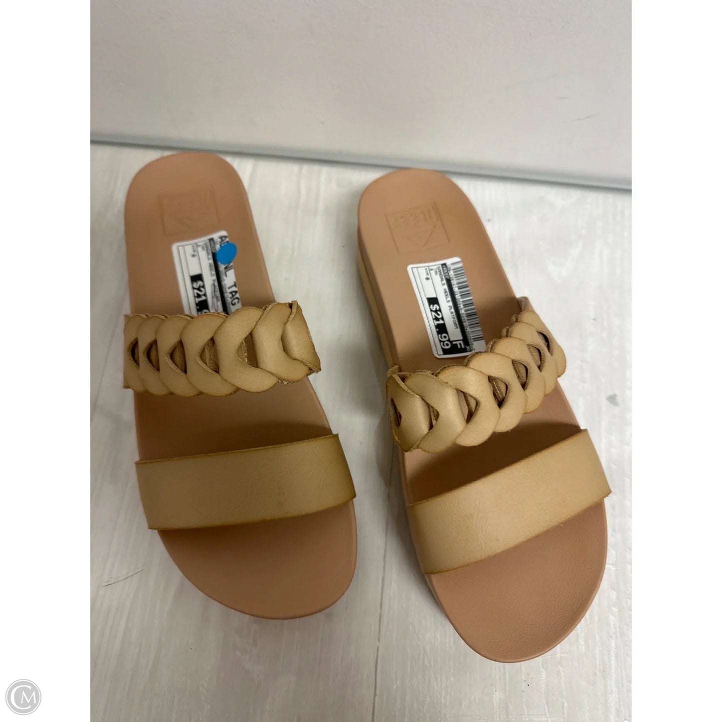 Sandals Heels Platform By Reef In Tan, Size: 8