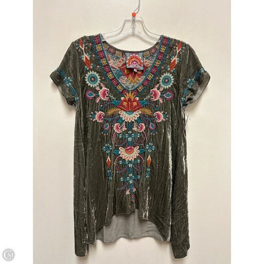 Tunic Designer By Johnny Was In Grey, Size: Xs