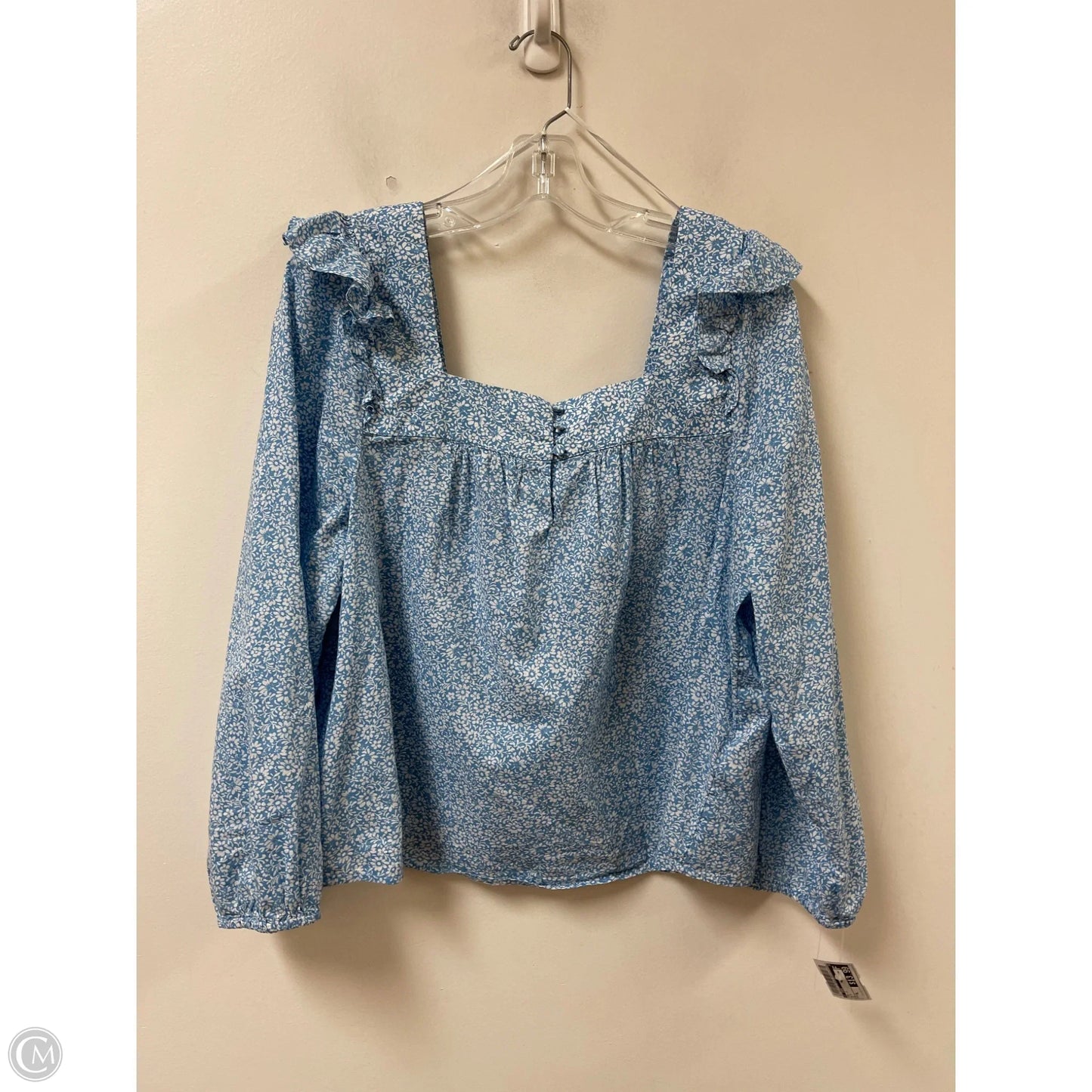 Top Long Sleeve By J. Crew In Blue, Size: Xl