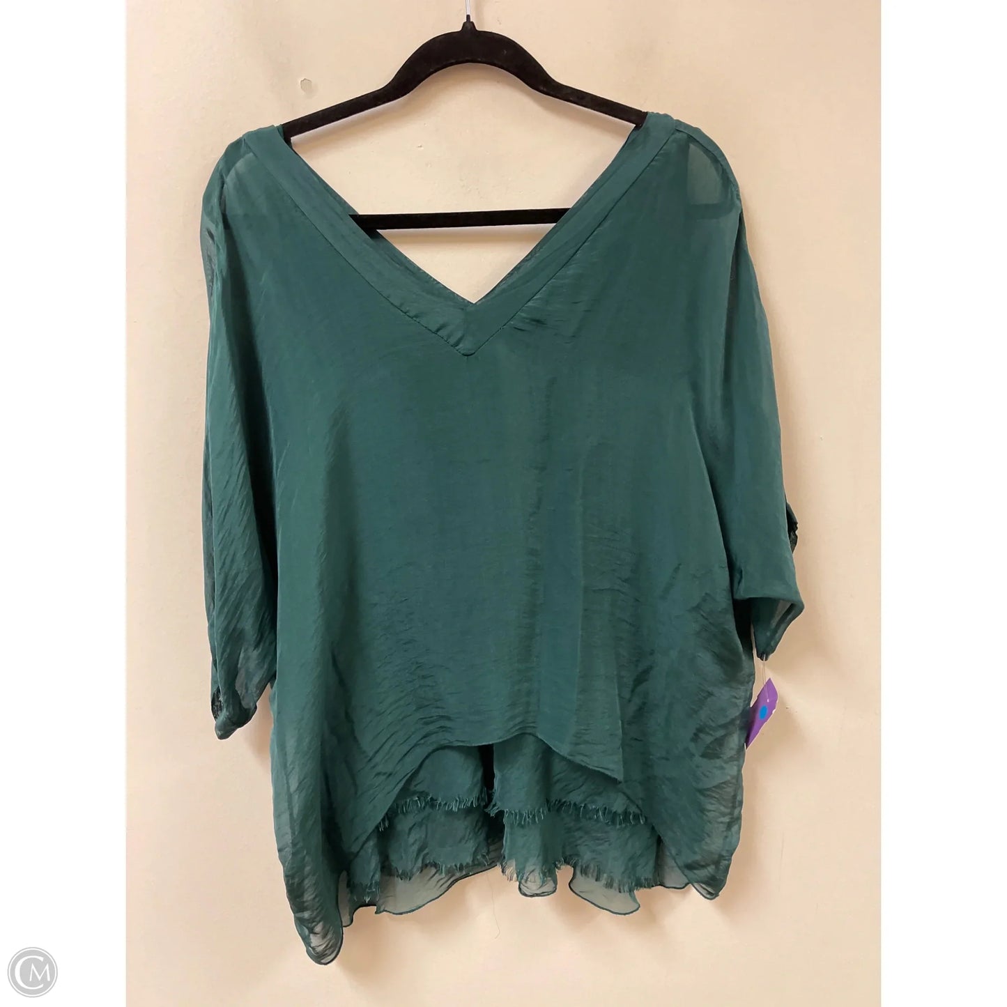 Top Short Sleeve By Clothes Mentor In Green, Size: M