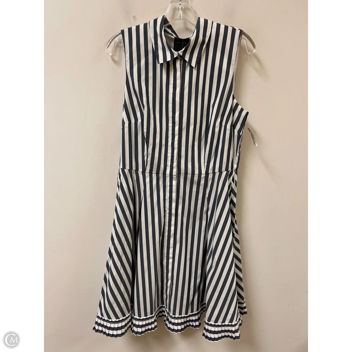 Dress Casual Maxi By Alex Marie In Grey & White, Size: L