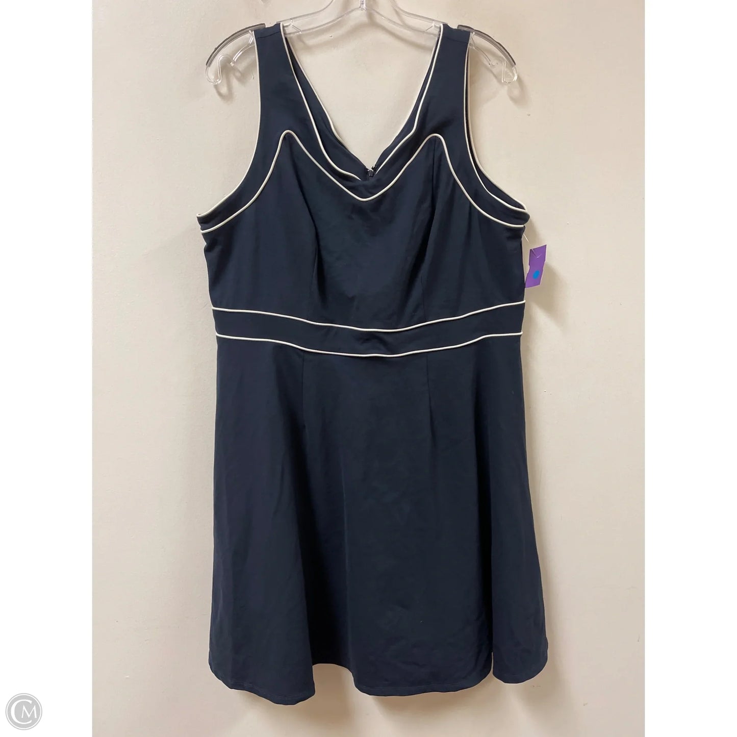 Dress Casual Midi By Modcloth In Navy, Size: 1x