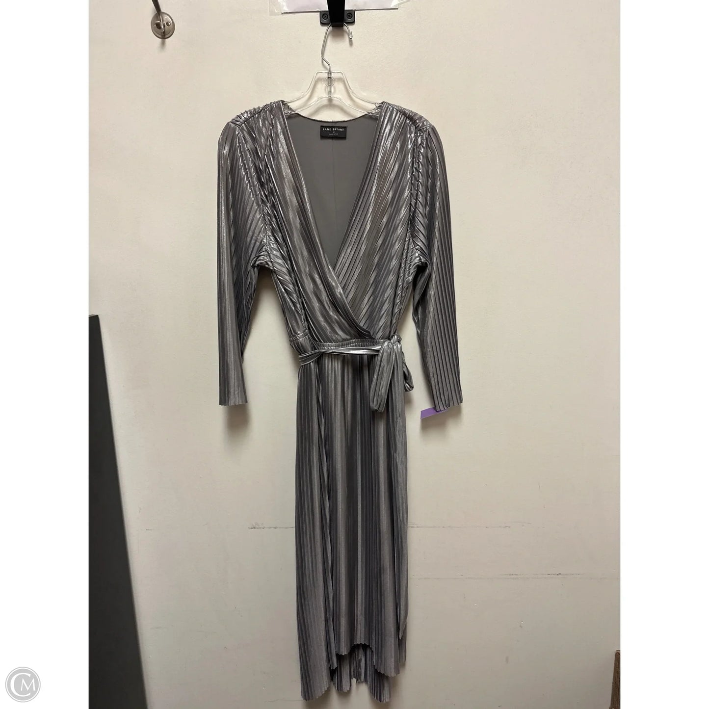 Dress Casual Maxi By Lane Bryant In Silver, Size: 1x