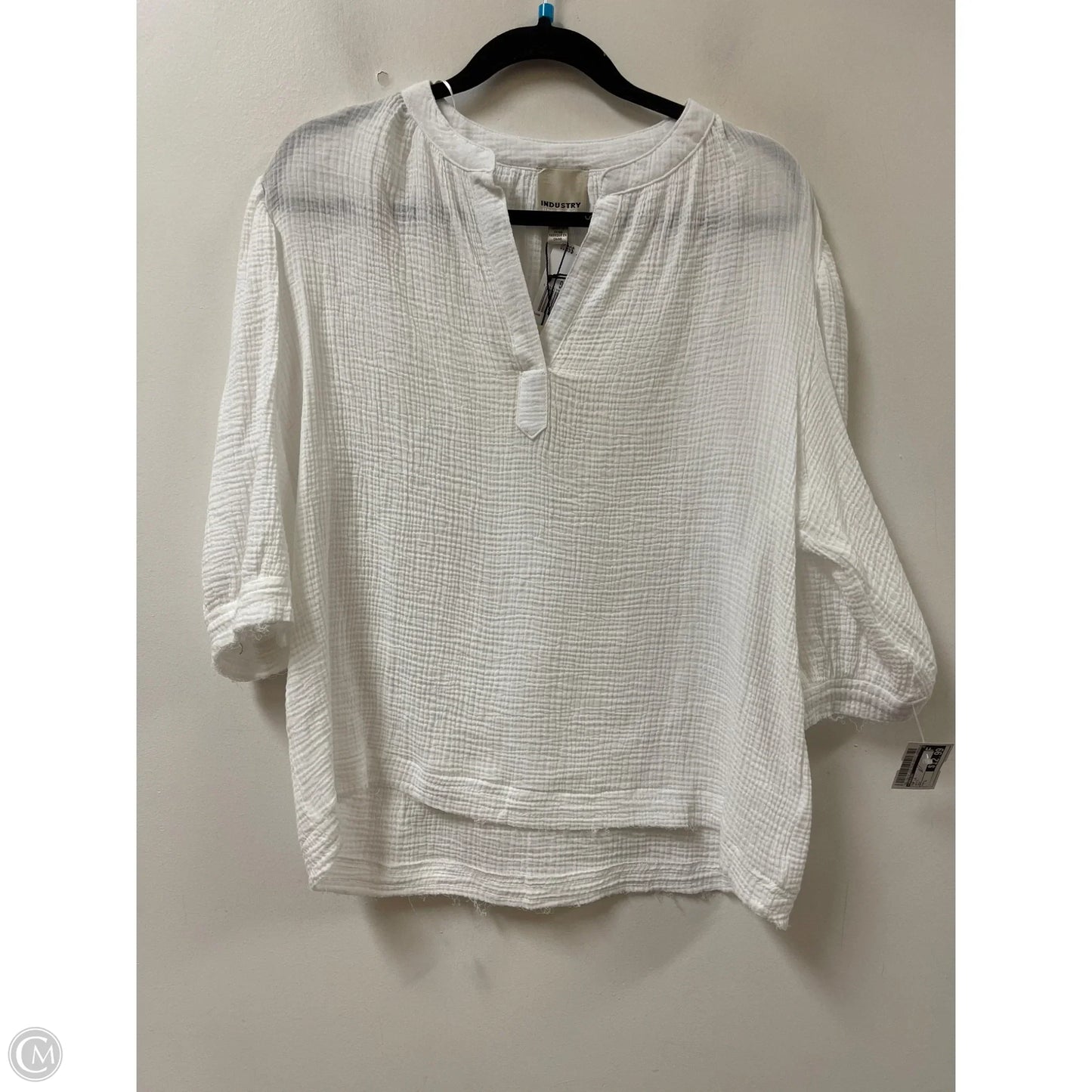 Top Long Sleeve By Industry In White, Size: L