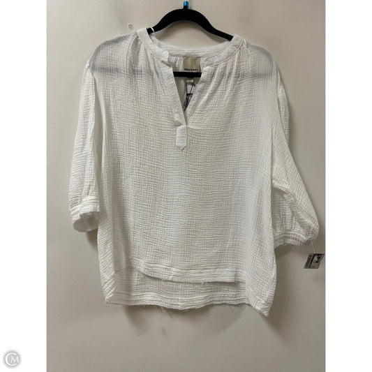 Top Long Sleeve By Industry In White, Size: L