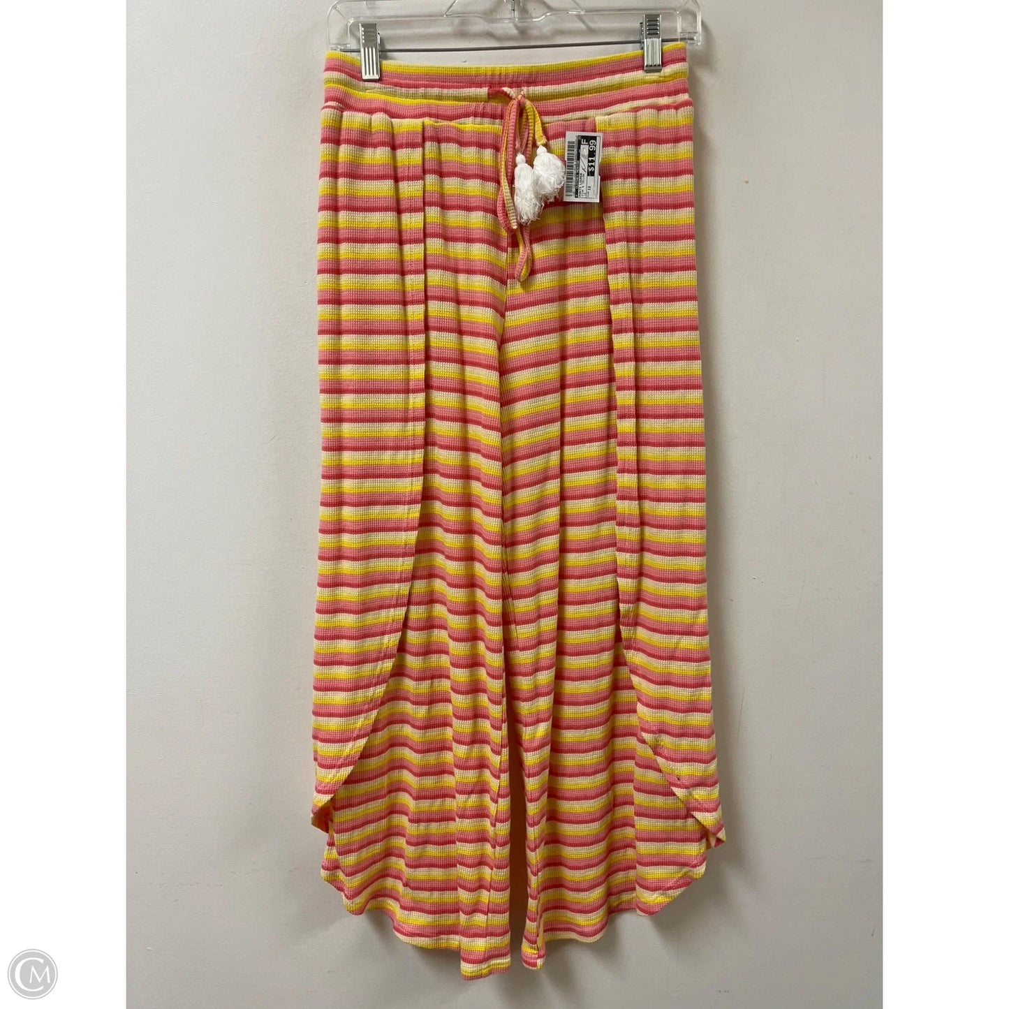 Pants Lounge By Clothes Mentor In Pink & Yellow, Size: 12