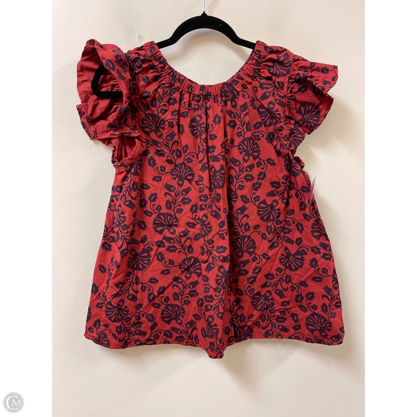 Top Short Sleeve By Mudpie In Red, Size: M