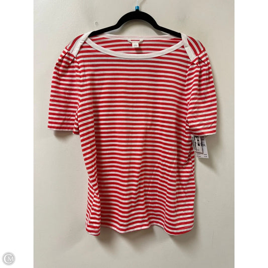 Top Short Sleeve By Caslon In Red, Size: L