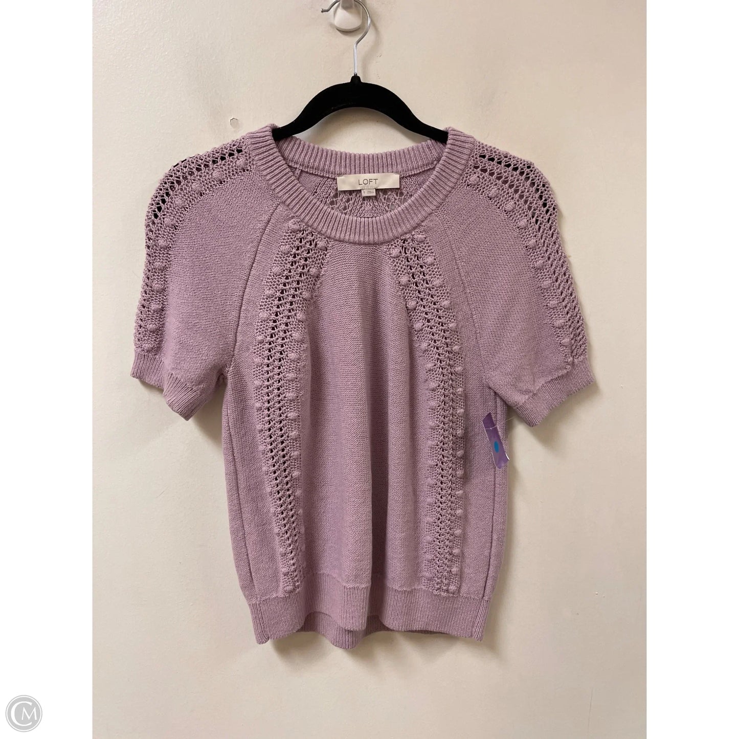 Sweater Short Sleeve By Loft In Purple, Size: S