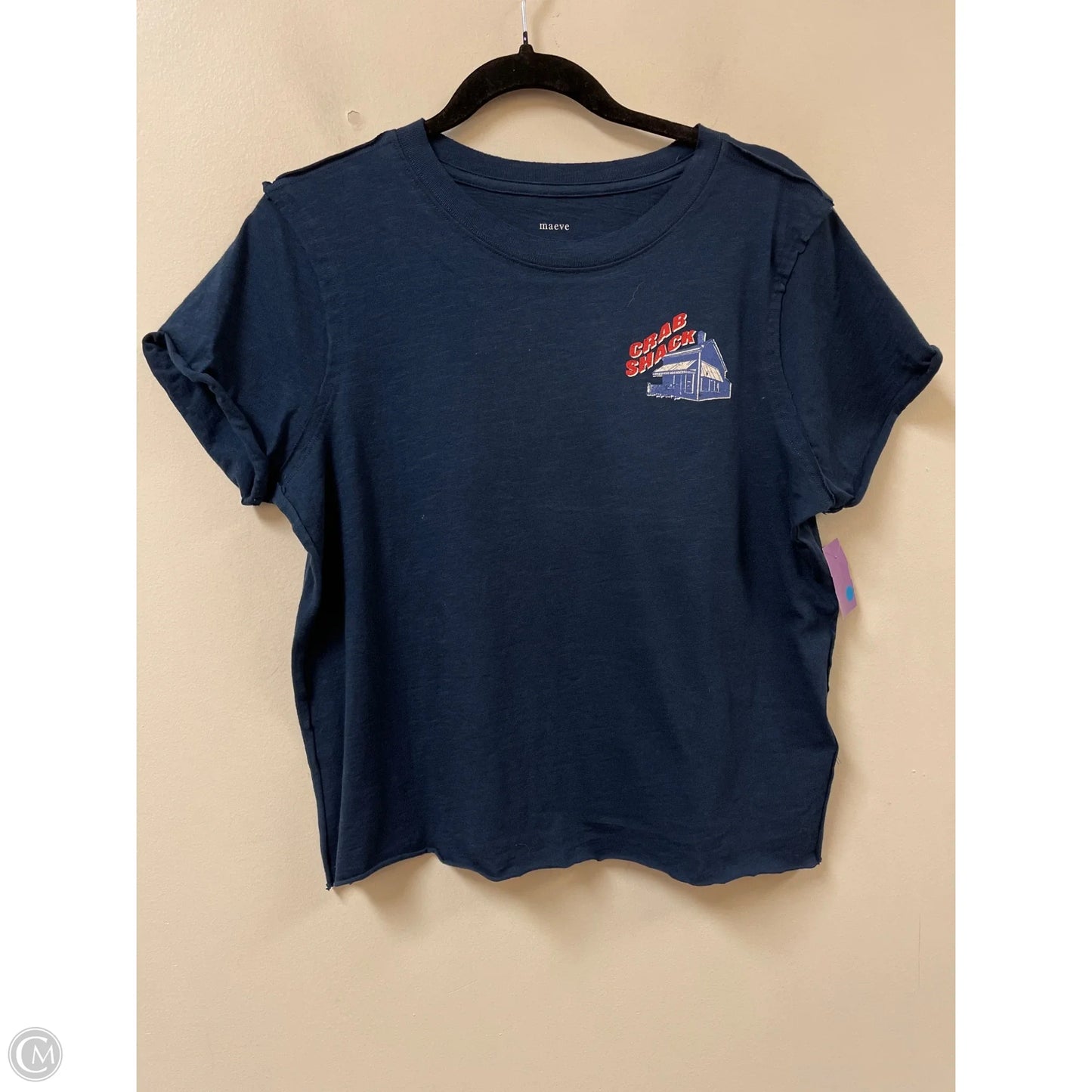 Top Short Sleeve By Maeve In Navy, Size: S
