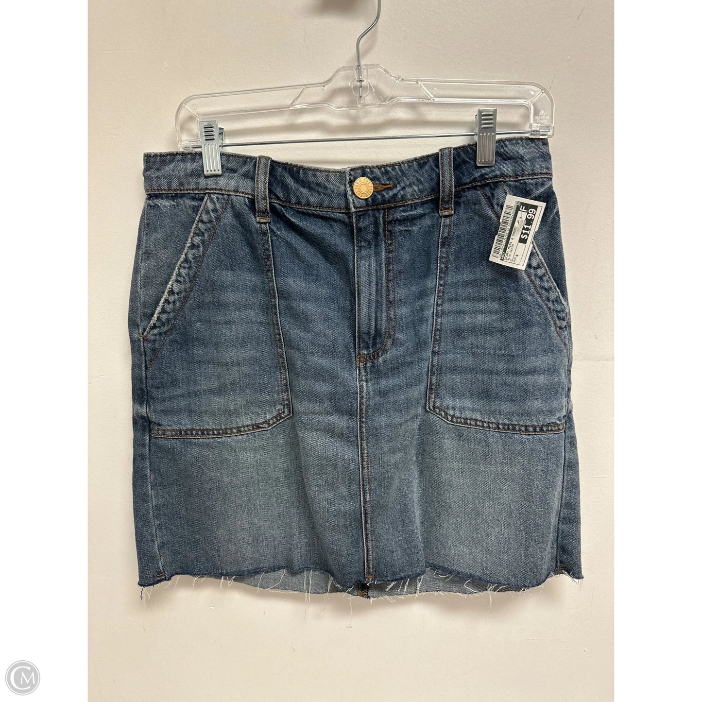 Skirt Mini & Short By Kut In Blue Denim, Size: 4