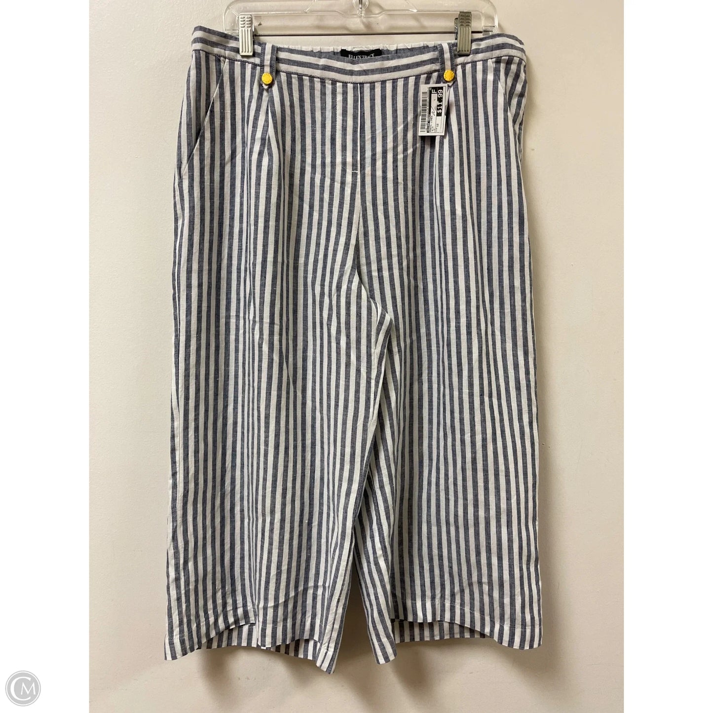 Pants Linen By Ellen Tracy In Blue, Size: 12