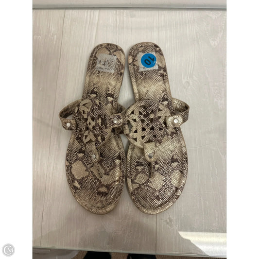 Sandals Flip Flops By Dolce Vita In Snakeskin Print, Size: 10