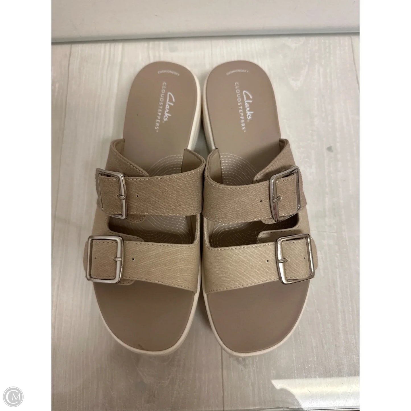 Sandals Flats By Clarks In Taupe, Size: 11