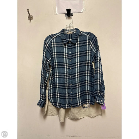 Blouse Long Sleeve By Jane And Delancey In Blue, Size: S