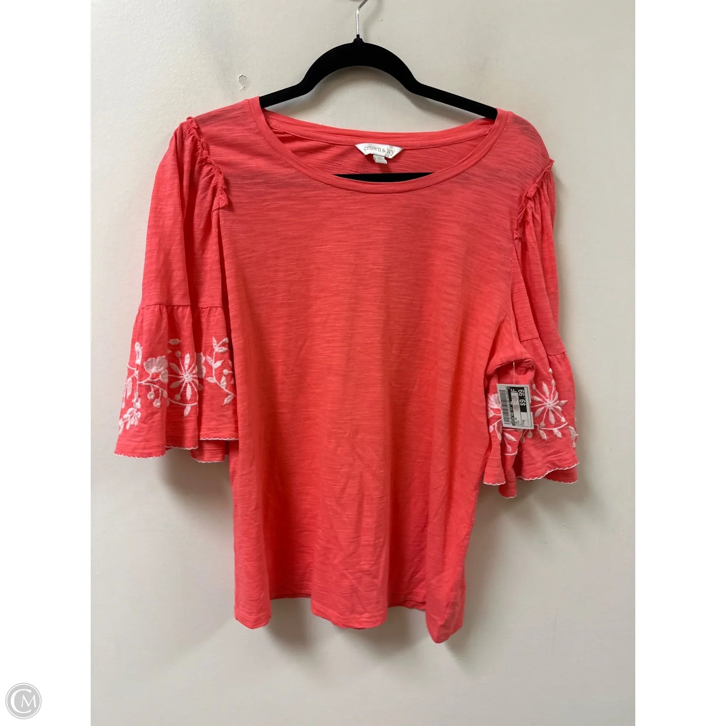 Top Short Sleeve By Crown And Ivy In Pink, Size: M