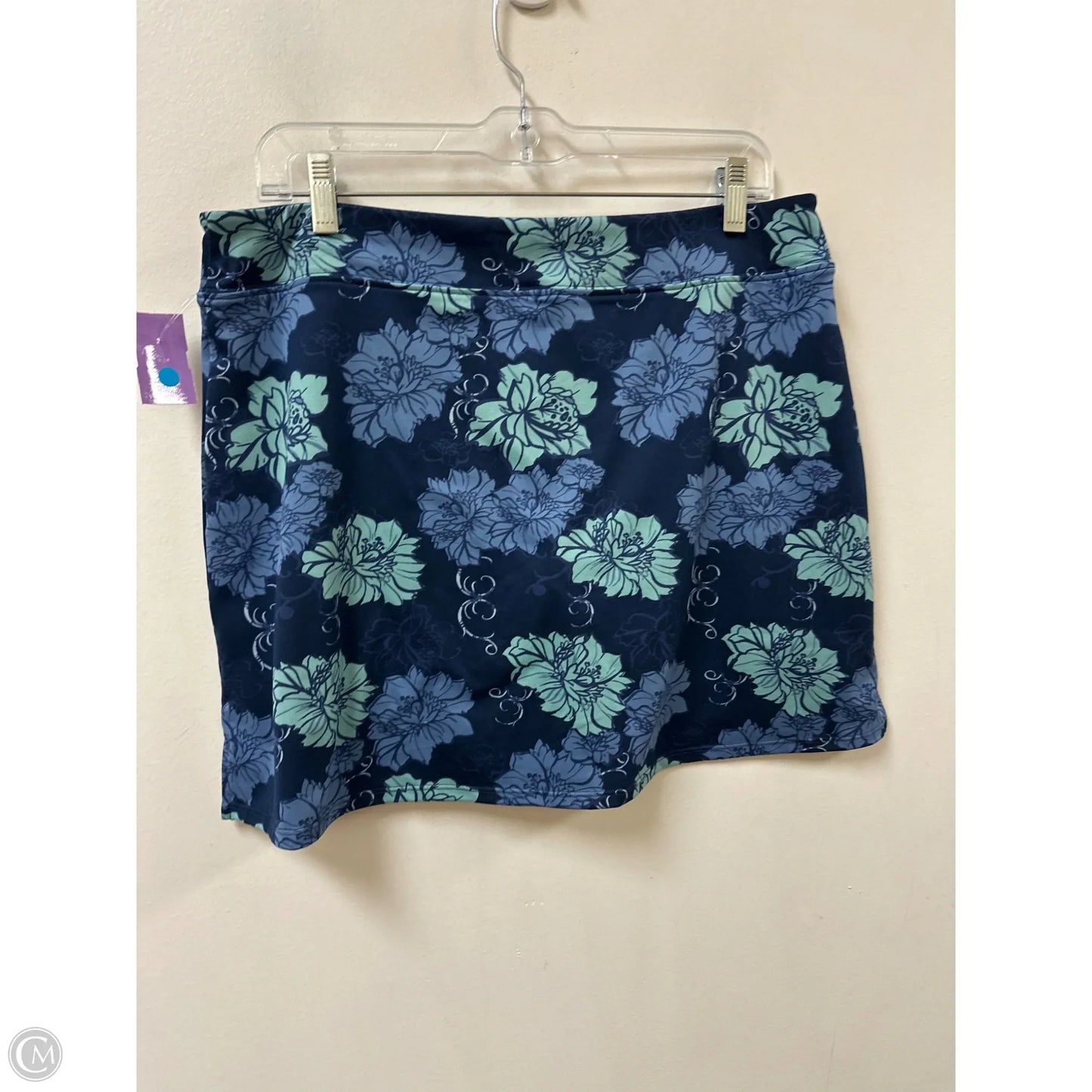 Athletic Skort By Tranquility In Blue, Size: L