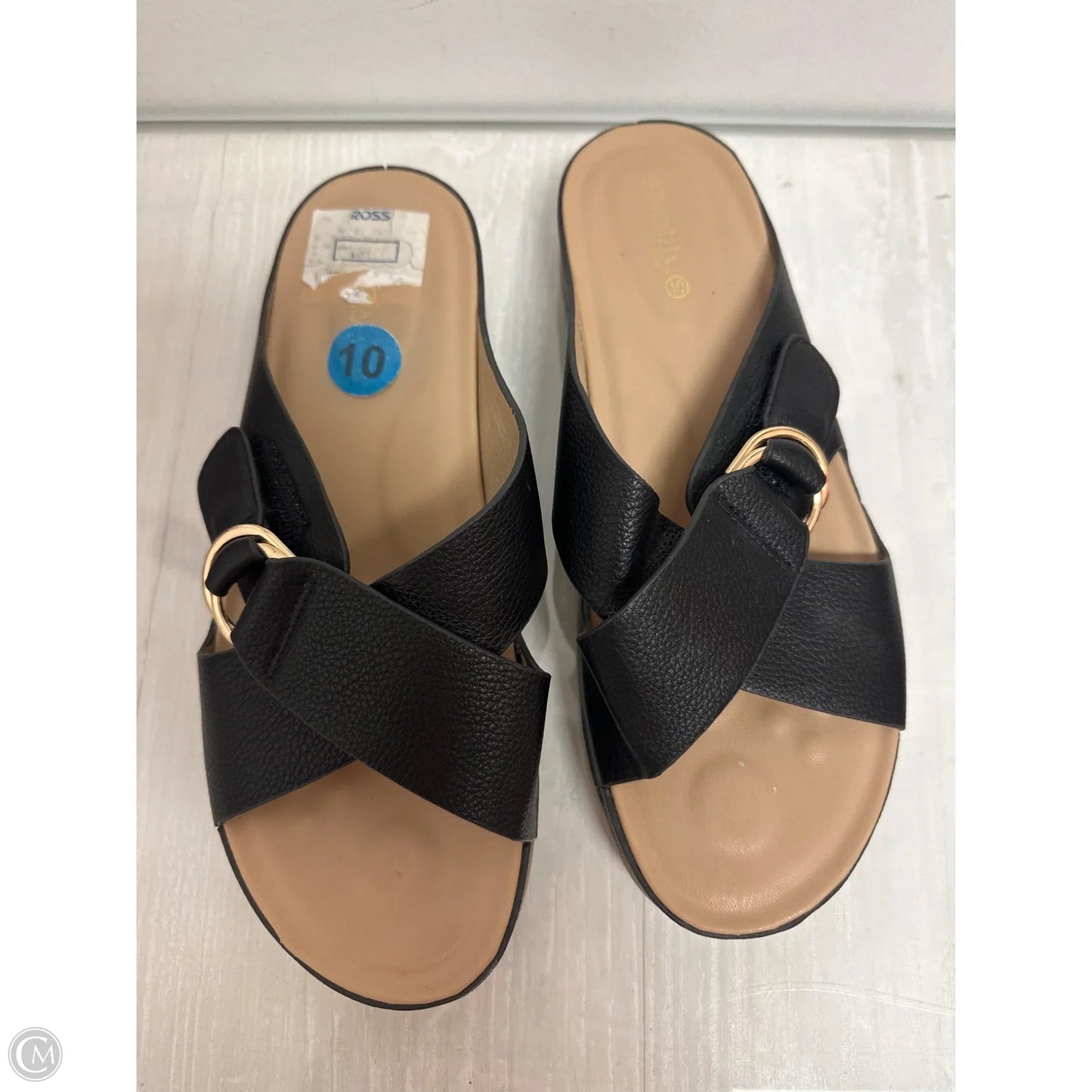 Sandals Flats By Spring Step In Black, Size: 10