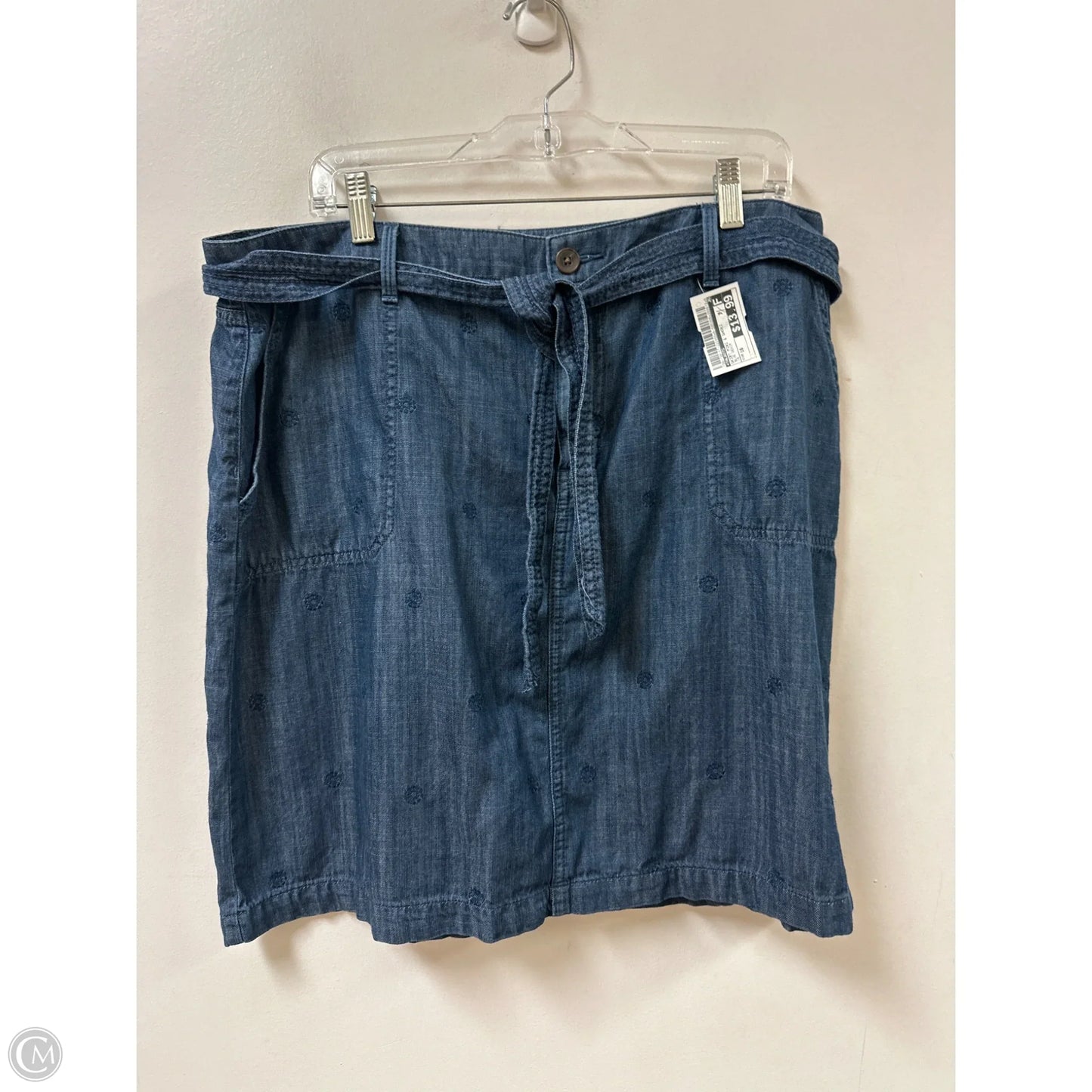 Skirt Mini & Short By Talbots In Blue Denim, Size: 16