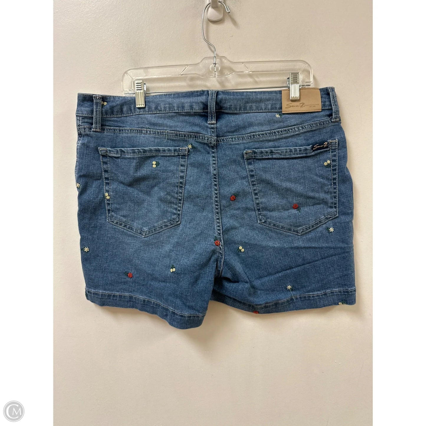Shorts By Seven 7 In Blue Denim, Size: 16