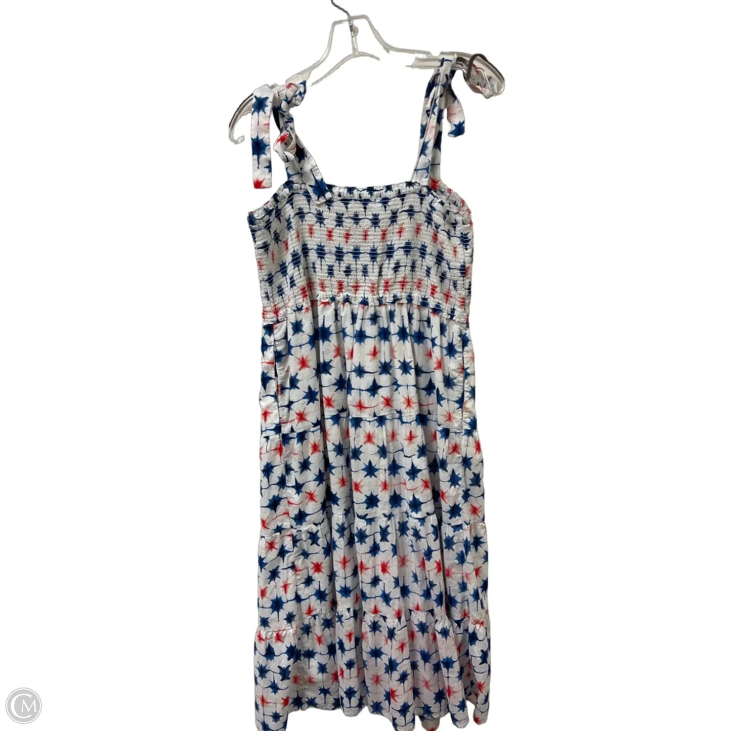 Dress Casual Maxi By J. Crew In Blue & Red & White, Size: M