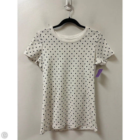 Top Short Sleeve By Lands End In Polkadot Pattern, Size: S