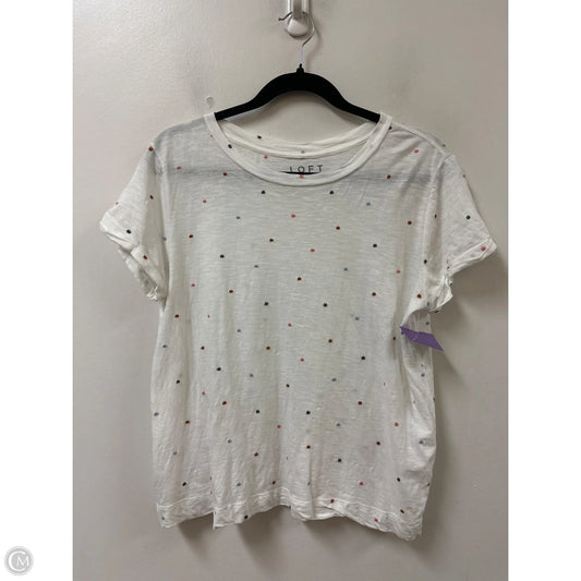 Top Short Sleeve By Loft In White, Size: M