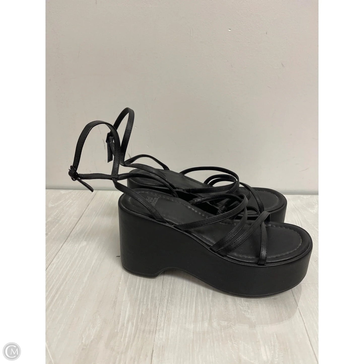Sandals Heels Platform By Wild Fable In Black, Size: 8.5