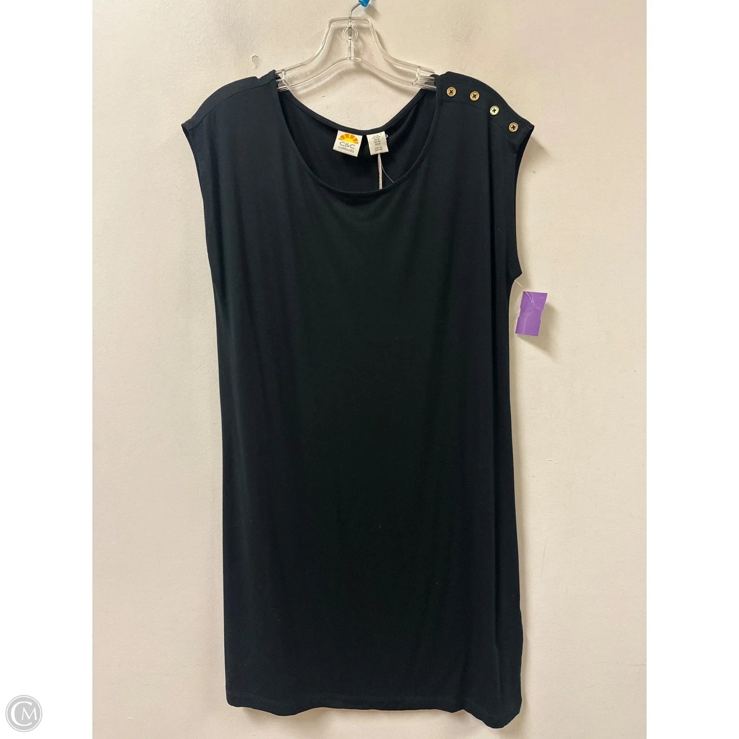 Dress Casual Midi By C And C In Black, Size: M
