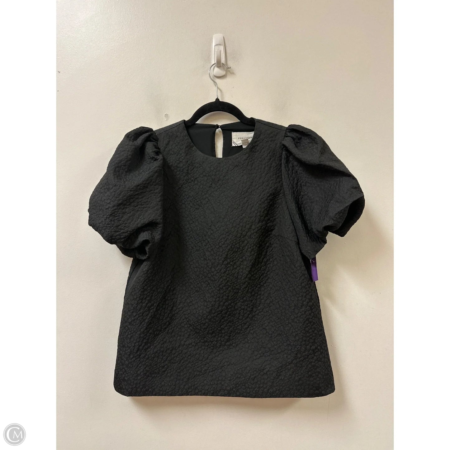 Top Short Sleeve By Pomander Place In Black, Size: S