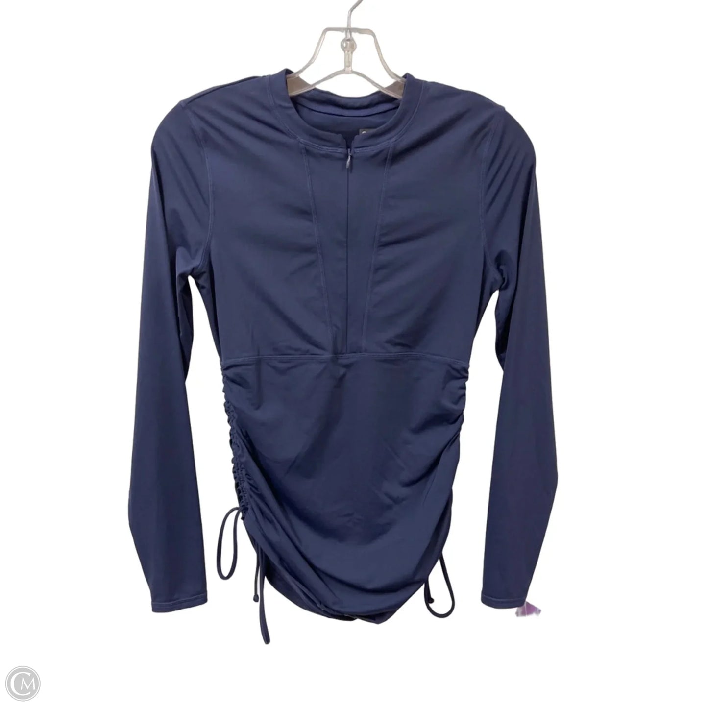 Athletic Top Long Sleeve Crewneck By Athleta In Navy, Size: Xs