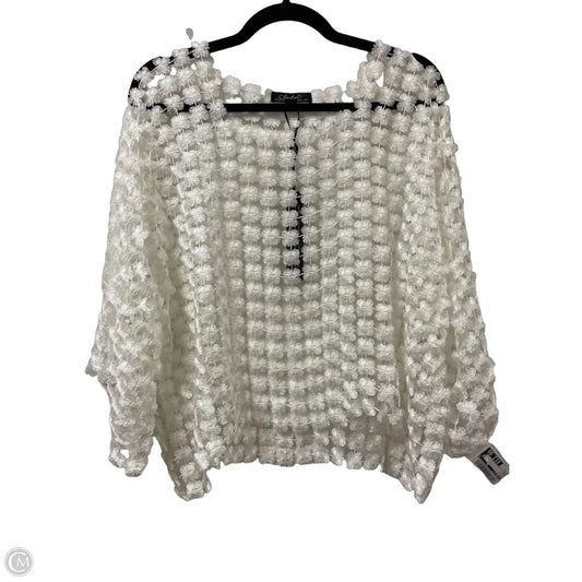 Top Long Sleeve By Charlie B In White, Size: L